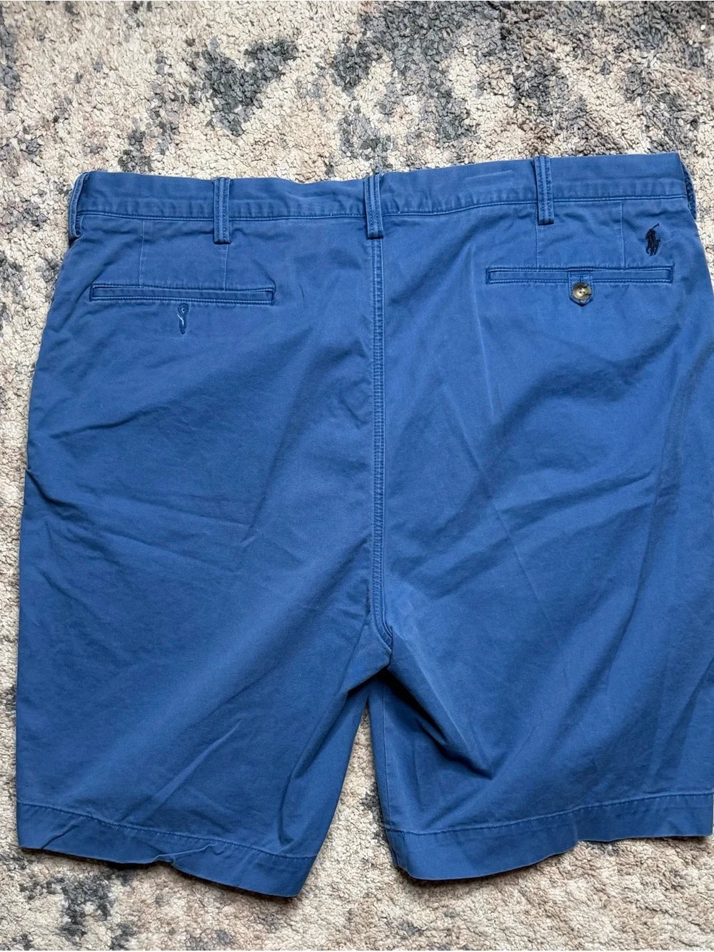 Polo by Ralph Lauren Navy Blue Flat-Front Chino Shorts